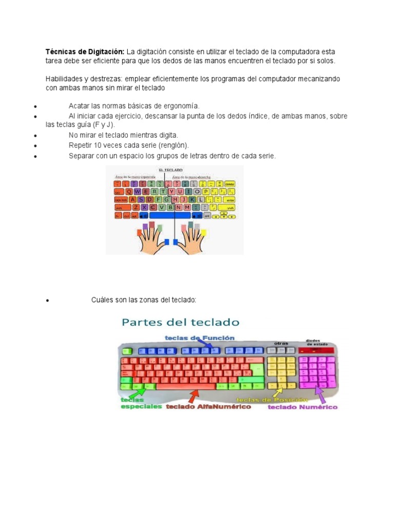 Técnicas de Digitación y Tipos de Documentos | PDF | Papel | Impresora ...
