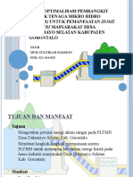 Studi Optimalisasi Pembangkit Listrik Tenaga Mikro Hidro (