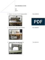 Catalogo Maquinas de Coser Industriales A La Venta