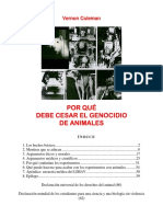 Coleman, Vernon - Por Qué Debe Cesar El Genocidio en Animales (64P)