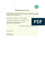 Comunicado de Nomeação Cipa - 2021 - Morumbi