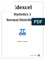 Statistics 1 Normal Distribution: Edexcel