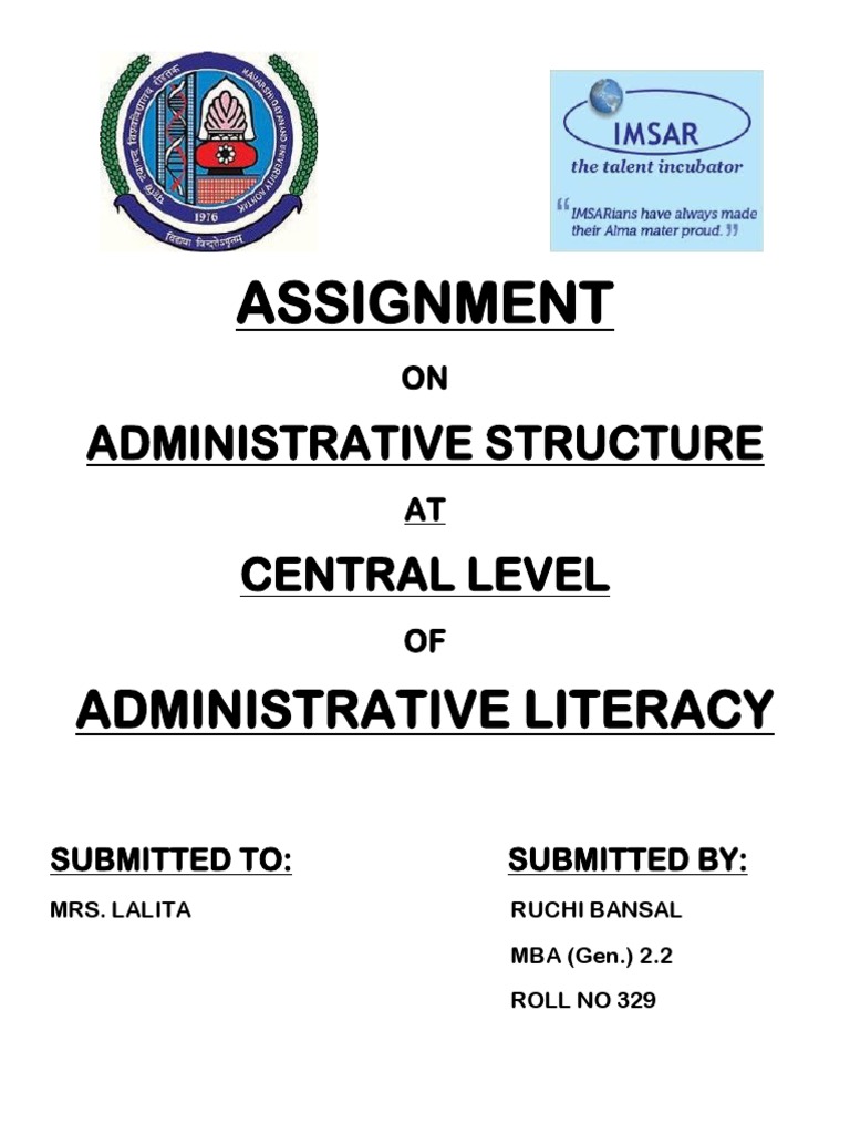 Central Administration Structure in India | PDF | Government Of India ...