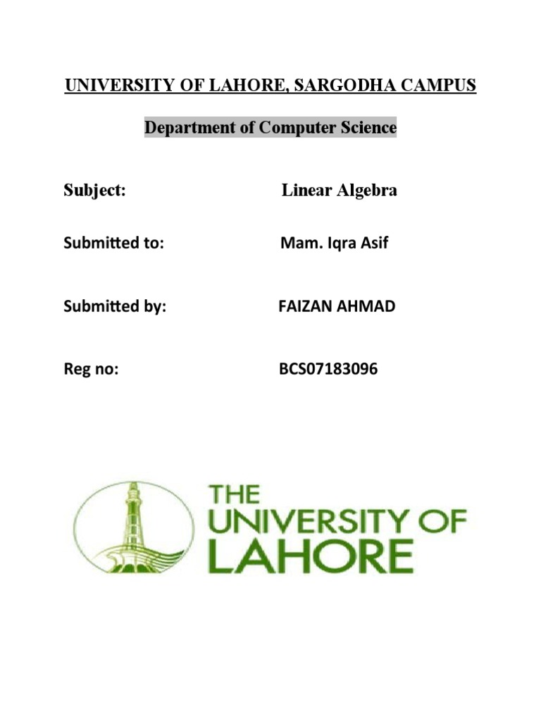 Calculating the Determinant of a Block Matrix: An Example | PDF ...