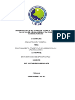 Posicionamiento Competitivo de Las Empresas U Organizaciones