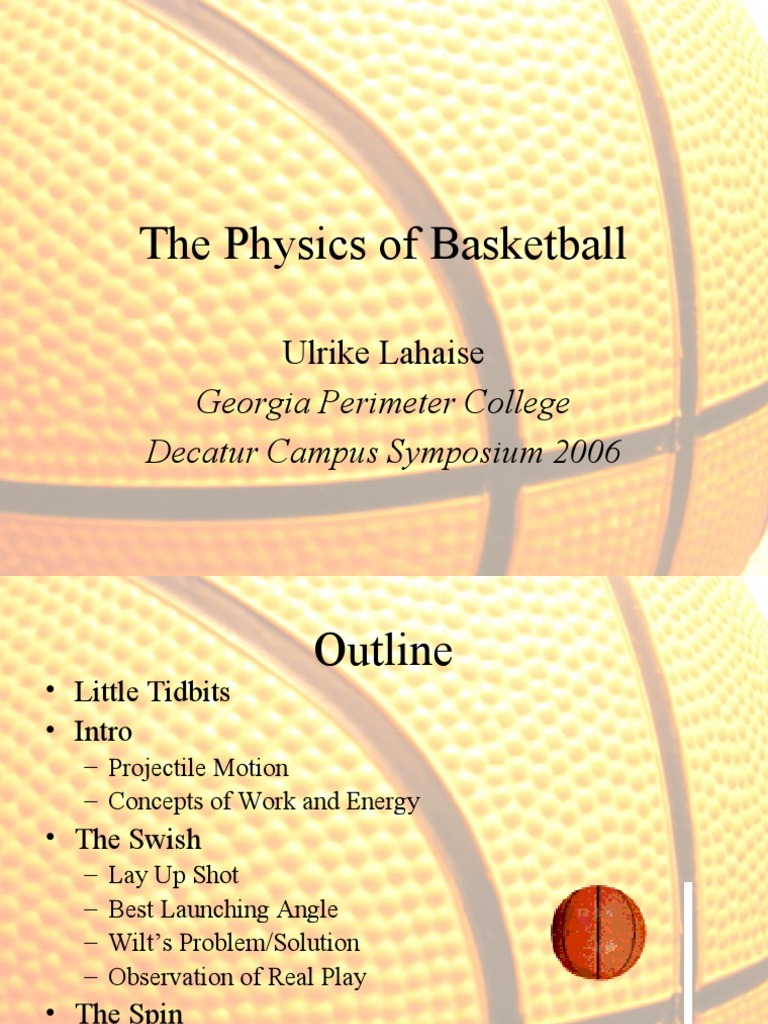 The Physics of the Perfect Shot: An Analysis of Projectile Motion