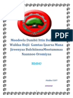 Oromia Regional State Model MRAAfan Oromo