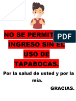 Aviso de Tapabocas
