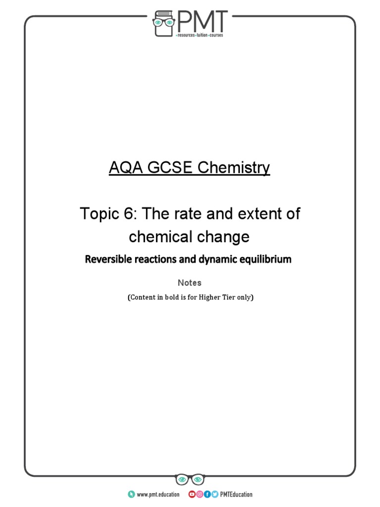 Reversible Reactions and Equilibrium | PDF | Analytical Chemistry ...