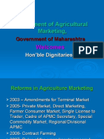 Department of Agricultural Marketing, Welcomes