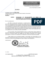 Ofic. 0738 a Sunedu - Reconocimiento de Firmas de Uni Pedro Ruiz