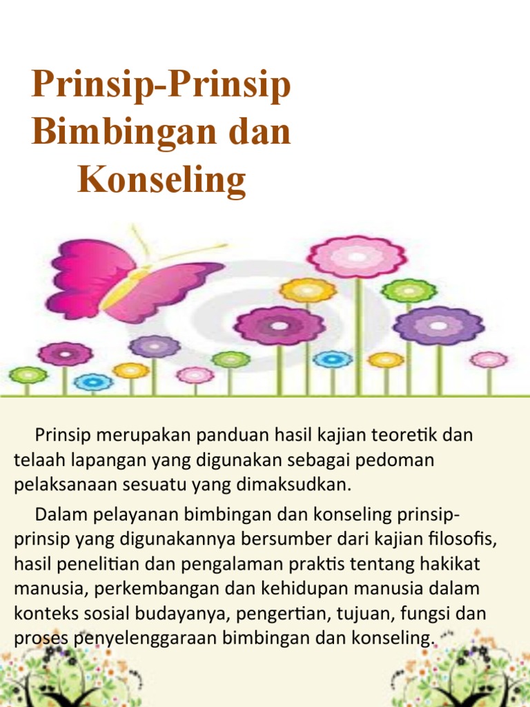 Prinsip Prinsip Bimbingan Dan Konseling Kelompok 3 Pdf