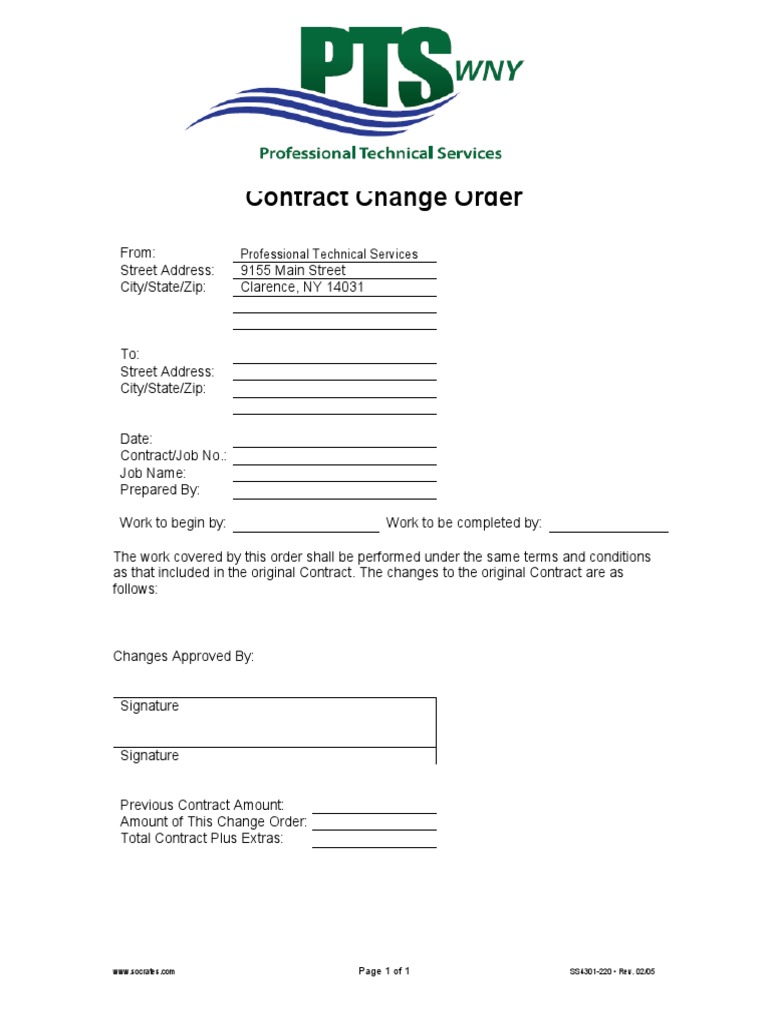 Sample Change Order Procedure | PDF