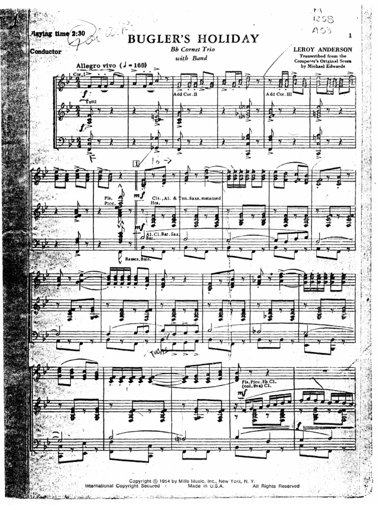 Bugler's Holiday Conductor PDF