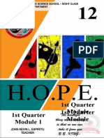 H.O.P.E.: 1st Quarter 1st Quarter 1st Quarter