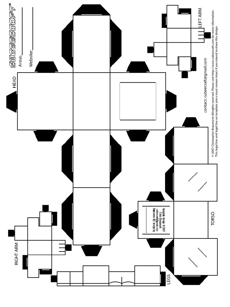 Cubee Blank Regular Template Paper Craft | PDF