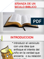 Enseñanza de Un Versiculo Biblico