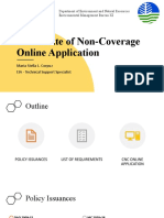 Certificate of Non Coverage Online Application