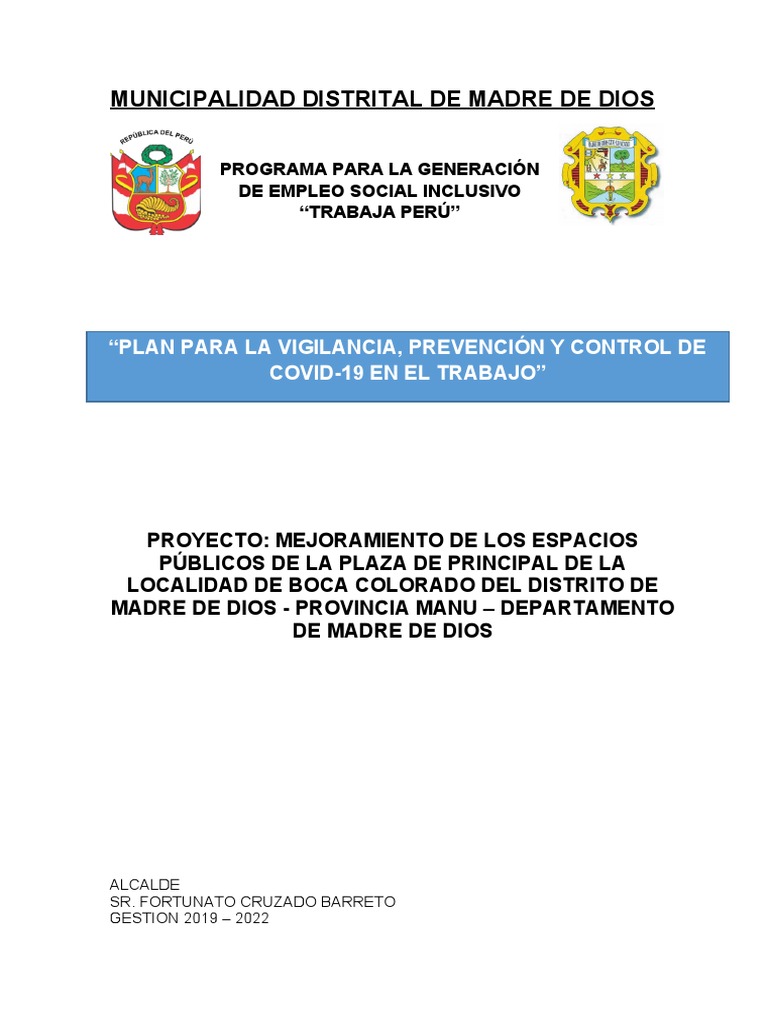 Plan Covid | PDF | Estado de emergencia | Seguridad y salud ocupacional