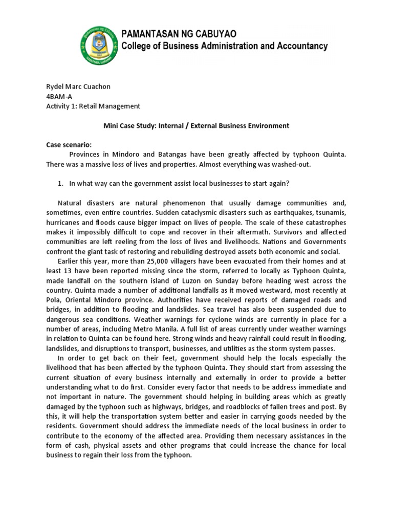 Post-Typhoon Recovery in the Philippines | PDF | Natural Disasters | Flood
