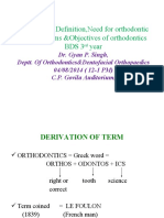 Introduction, Definition, Need For Orthodontic Care and Aims &objectives of Orthodontics Bds 3 Year