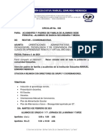 Circular No. 008 Citacion A Reunion de Padres de Familia Basica Secundaria y Media