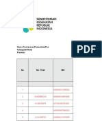 Format Pencatatan Manual Hasil Pelayanan Vaksinasi Manual Pusk Fasyankes PKM RH 1 tanggal 2 feb 2021
