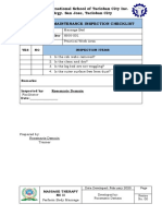 J.R. International School of Tacloban City Inc. Brgy. San Jose, Tacloban City Equipment Maintenance Inspection Checklist