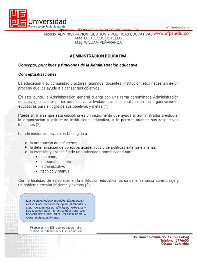 Principios de la Administración Educativa | PDF | Evaluación ...