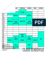 Class Schedule: Abegail P. Biclar Bachelor of Science in Social Work Central Philippine University Iloilo City