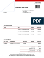 Tax Invoice: Your Order Summary