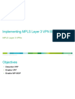 Implementing MPLS Layer 3 VPN Backbones