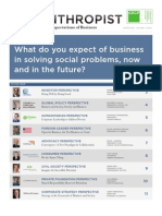 What Do You Expect of Business in Solving Social Problems, Now and in The Future?