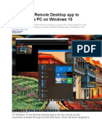 How To Use Remote Desktop App To Connect To A PC On Windows 10