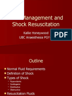 Fluid Management and Shock Resuscitation: Kallie Honeywood UBC Anaesthesia PGY-3