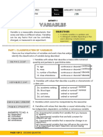 Variables: Part 1. Classification of Variables