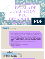 Aplicación de La Escala de Evaluacion Del Desarrollo