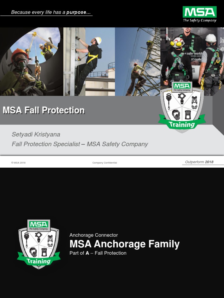 MSA Fall Protection Basic - Anchorage Connector & Lifeline | PDF