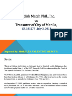 Case:: Swedish Match Phil., Inc. Vs Treasurer of City of Manila