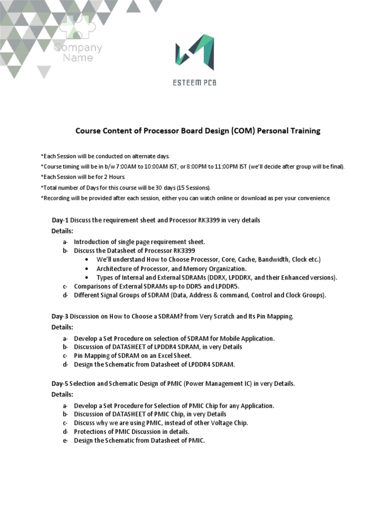 Processor Board Design Course | PDF | Central Processing Unit ...