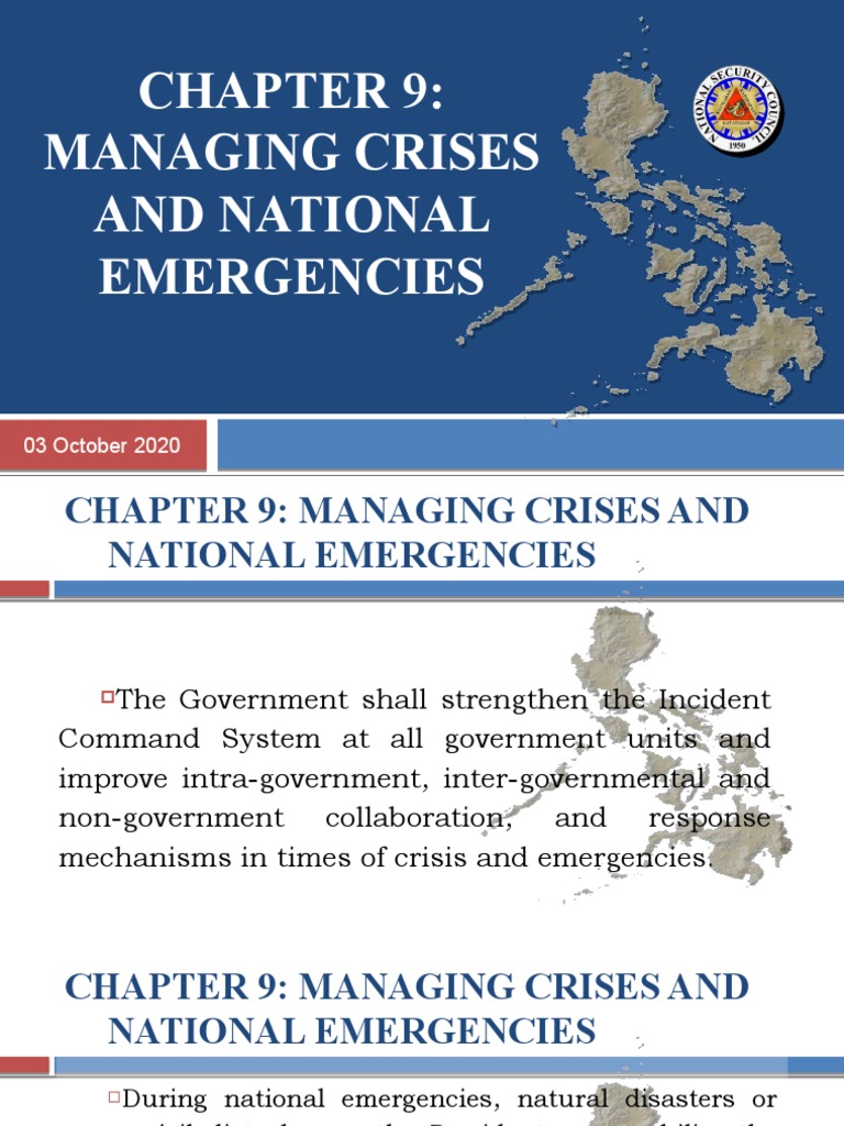 Chapter 9 Managing Crises and National Emergencies PDF State Of