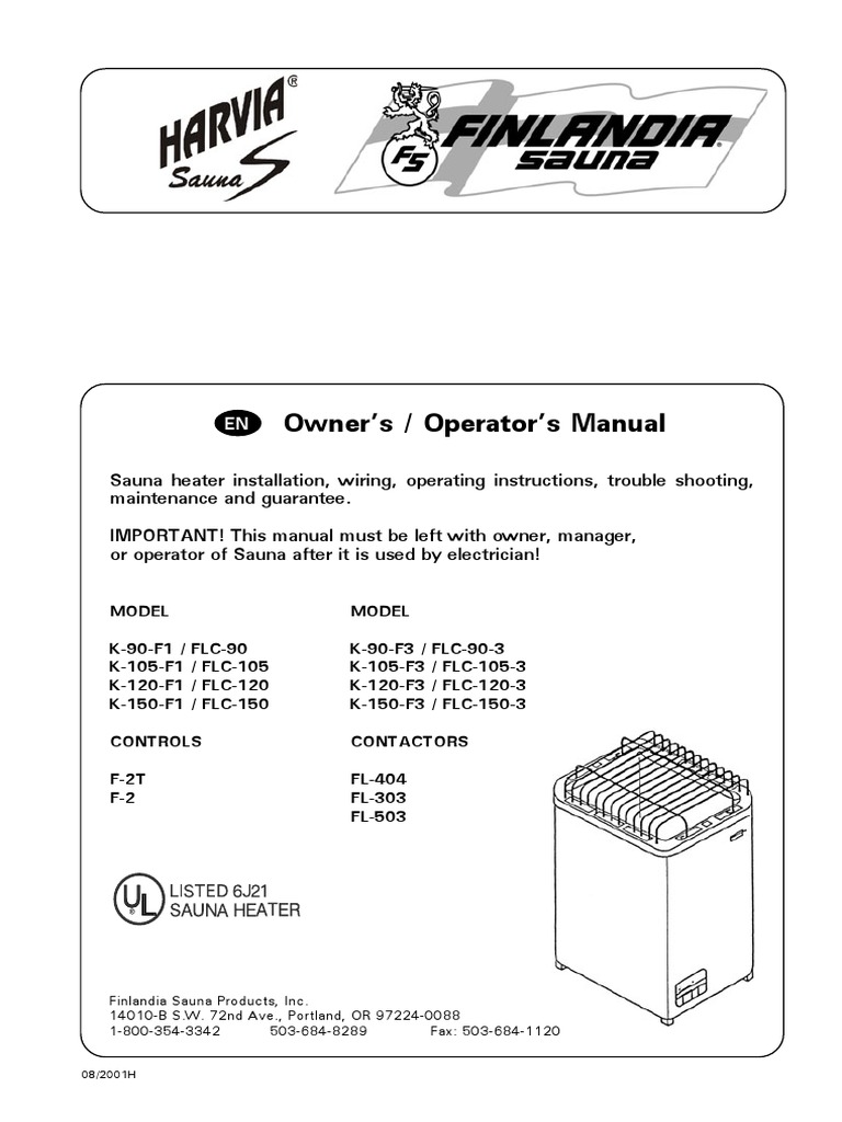 Owner's / Operator's Manual | PDF | Electrical Wiring | Hyperthermia