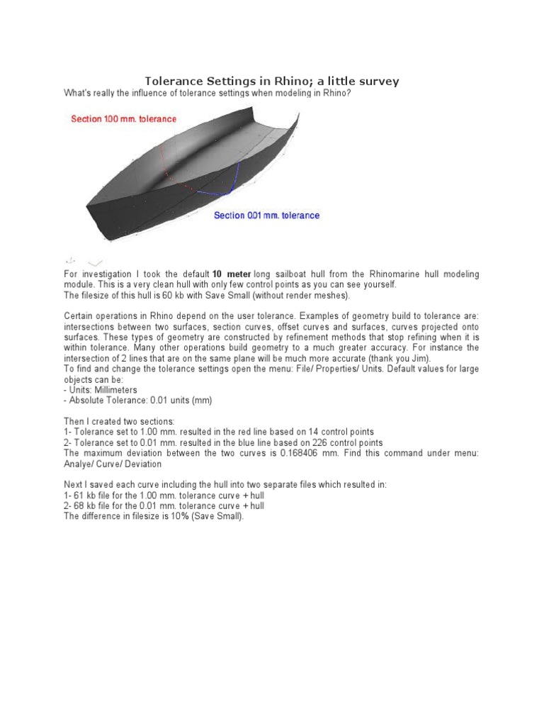 Tolerance Settings in Rhino | PDF | Engineering Tolerance | Hull ...