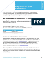 Conducting Cambridge IGCSE ICT (0417) Practical Tests November 2019