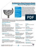 All Stainless Steel Pressure Gauge Bayonet Ring (Open Front) : Since 1971