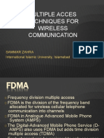 Multiple Acces Techniques For Wireless Communication: Sammar Zahra International Islamic University, Islamabad