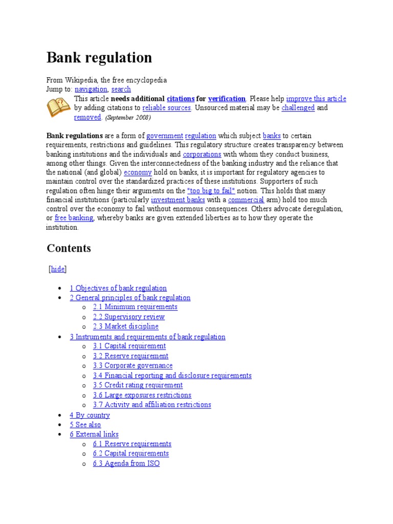 Bank Regulation Citations Verification PDF Bank Regulation