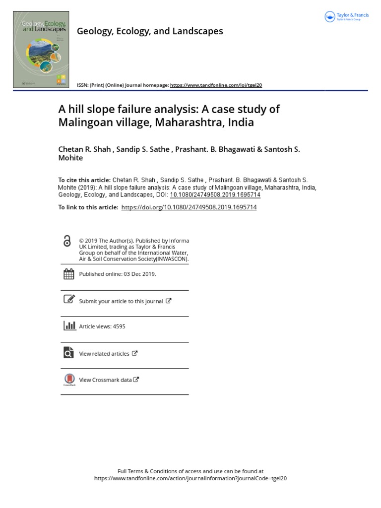 A Hill Slope Failure Analysis A Case Study of Malingoan Village ...