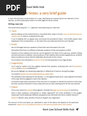 Case Notes