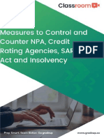 Measures To Control and Counter Npa Credit Rating Agencies Sarfaesi Act and Insolvency 43